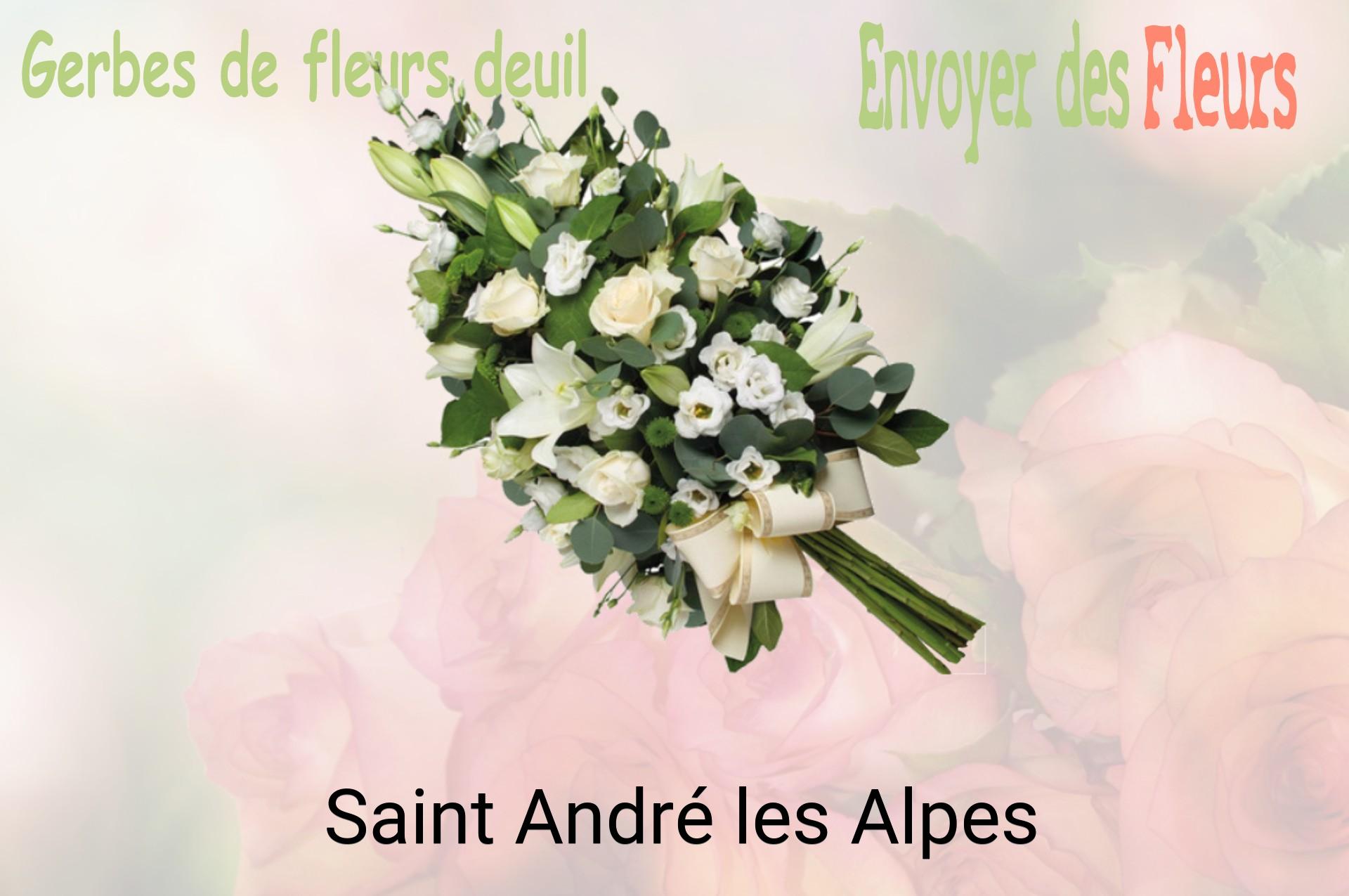 Gerbe de fleurs de deuil livrée à Saint-André-les-Alpes